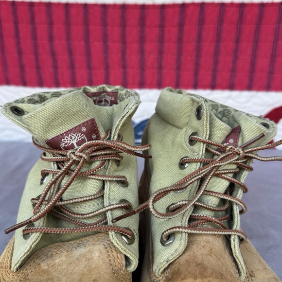 Size 10m - Timberland Shoes Roll Top Camel 16035 KXN31 - Picture 2 of 11